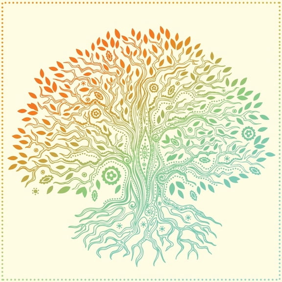 Art.com Beautiful Vintage Hand Drawn Tree Of Life Art Print by transiastock, 16" x 16"