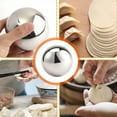 thumbnail image 3 of Shoreew 1/2Pcs Rolling Dough Ball Easy Grip Circular Rolling Ball Stainless Steel Dough Rolling Tool for Baking Pizza Pastry Fondant Dumpling, 3 of 7