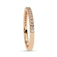 thumbnail image 3 of AFFY IGI Certified Lab Grown Diamond Half Eternity Wedding Band Rings for Women, 1/5ctw Round Cut Diamond Anniversary Ring In 14K Solid Rose Gold F-G, VS-SI Quality (0.20 Cttw) Ring Size-6, 3 of 6