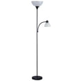 thumbnail image 1 of Living Accents  72 in. Satin  Black  Torchiere Floor Lamp, 1 of 1