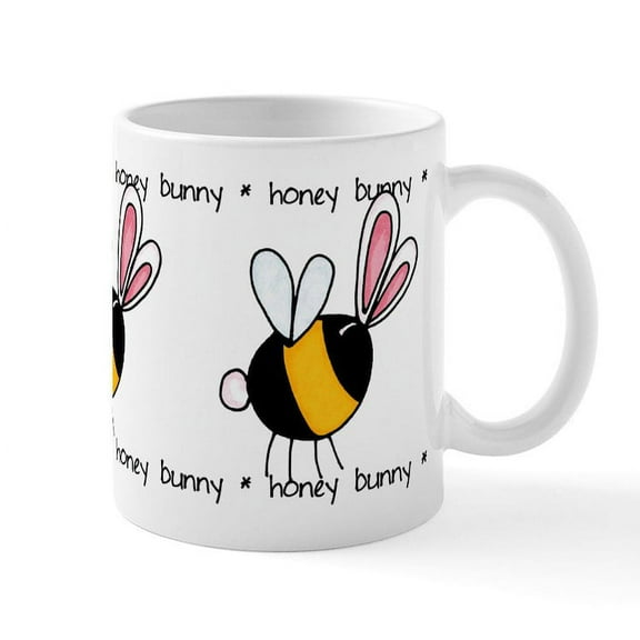 CafePress - Honey Bunny Mug - 11 oz Ceramic Mug - Novelty Coffee Tea Cup