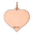 thumbnail image 3 of 14K Rose Gold Charm Pendant 19 mm 17 Heart Disc, 3 of 4