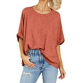 thumbnail image 2 of Women Oversized T-Shirt Summer Casual Short Sleeve Loose Tee Tops, 2 of 7