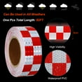 thumbnail image 3 of Uxcell Reflective Tape, 2"x82 Ft Waterproof Reflective Tape Warning Safety Tape Reflector for Trucks, Grid White Red, 3 of 6