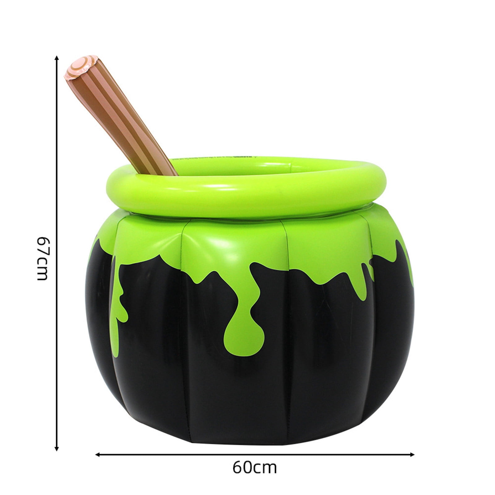 NWOKYZGH Giant Black Inflatable Cauldron Kettle Halloween Cooler, Large Drink Holder for Parties