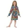 thumbnail image 6 of FORMRS Niños Bathrobe Unisex Hooded Robe Soft Plush Pajamas Sleepwear, Size 7-9T, Vibrant Dragon Scales Pattern, 6 of 7