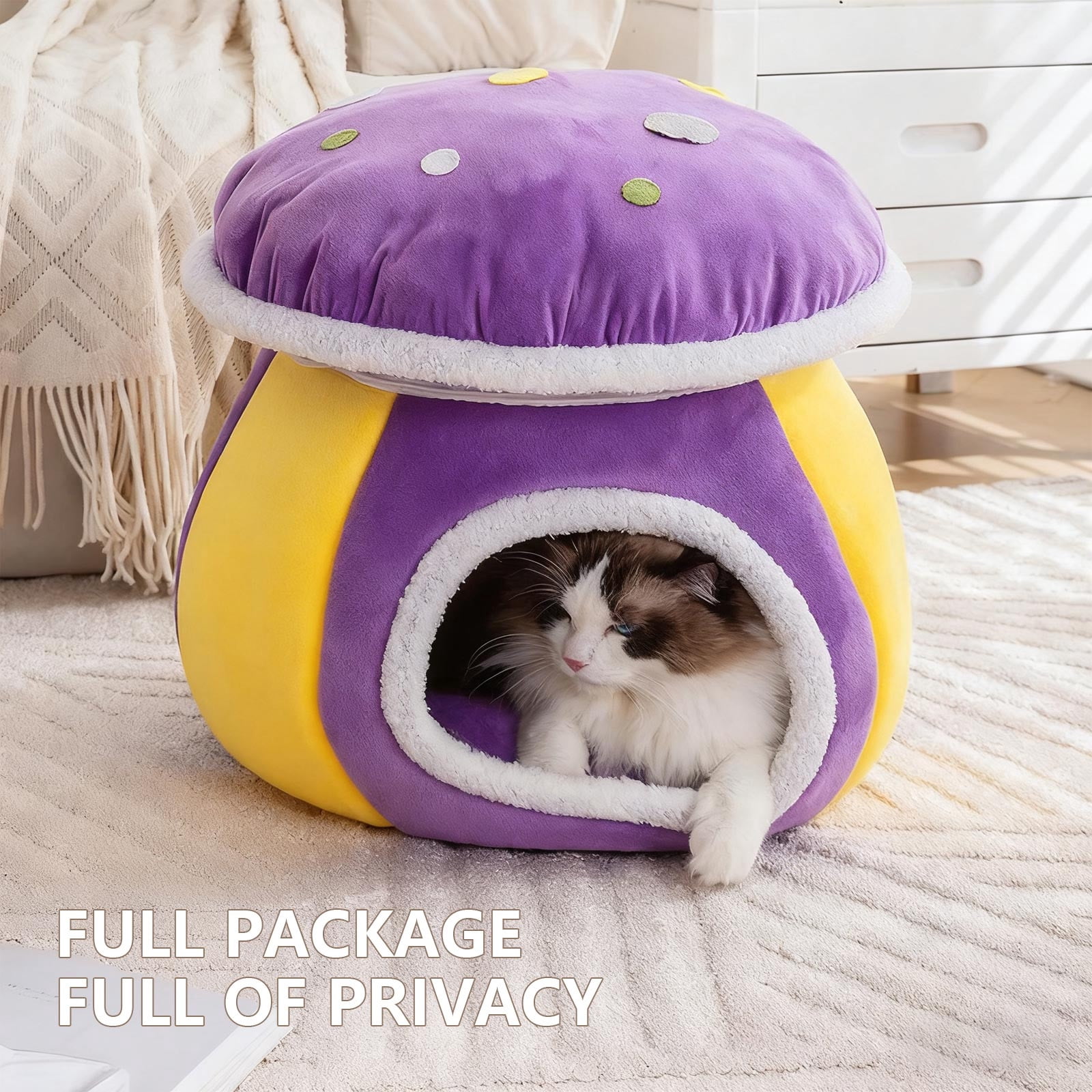 Pet Bed for Indoor cozy retreat with detachable cushion versatile design for cats dogs home use