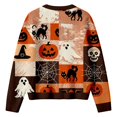 thumbnail image 5 of EliteGoogv Women's Halloween Graphic Cardigan Button Down Long Sleeve Knit Sweater Loose Fit Casual Fall Winter Outwear,XXXXXL, 5 of 5