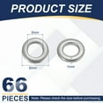 thumbnail image 2 of Uxcell M3 x 6mm Ensemble de Rondelles Métalliques, 66 Pcs Rondelles Plates en Acier Inoxydable 304, 2 of 6
