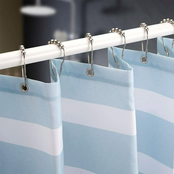 Shower Curtain Hooks Rings, Rust-Resistant Metal Shower Curtain
