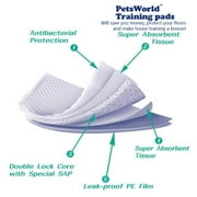 PetsWorld 23x36 Extremely Strong Puppy Training Pads 50 Count