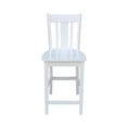thumbnail image 5 of Pemberly Row Solid Wood Counter Height Stool in White - 24" Seat Height, 5 of 9