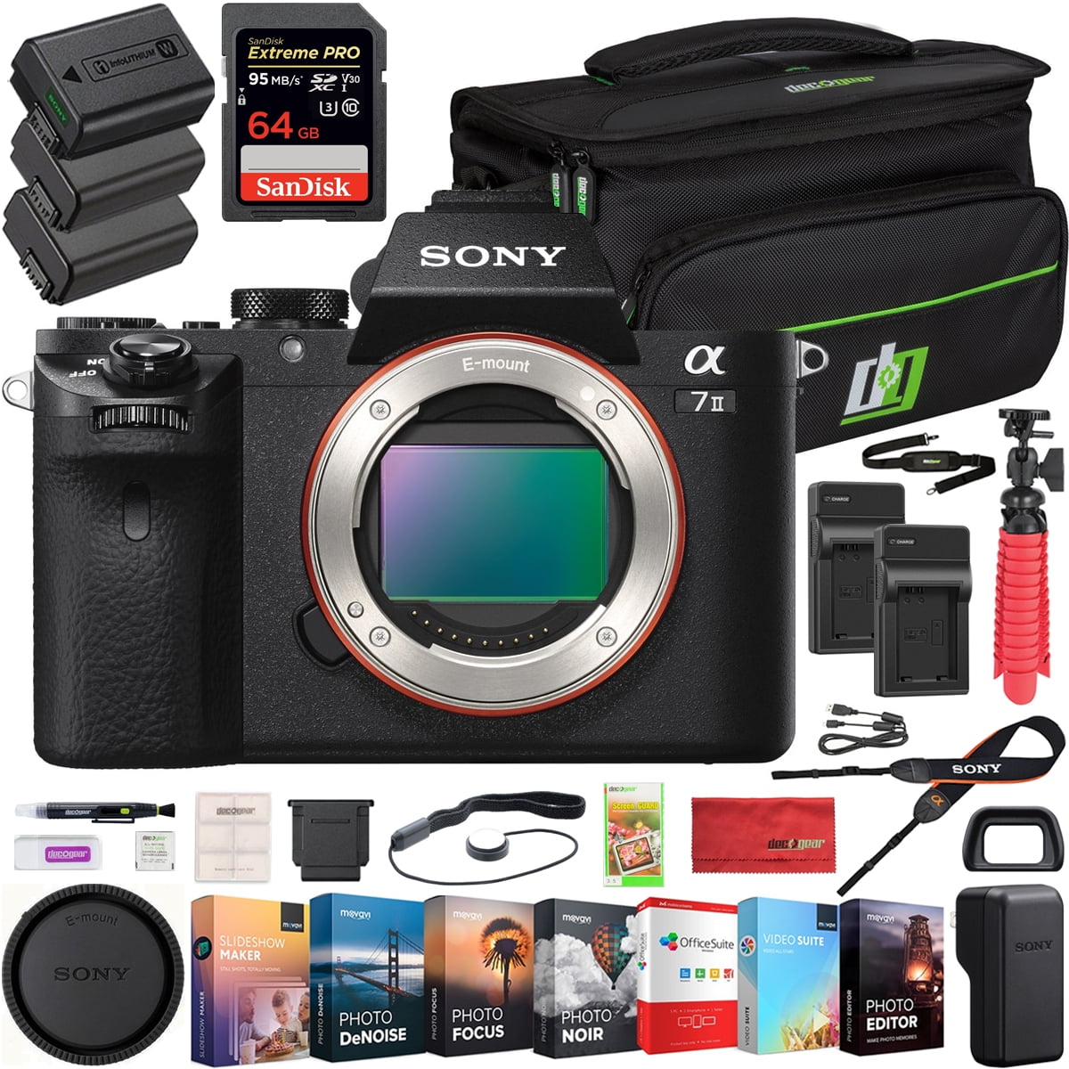 Sony a7 II Full-Frame Alpha Mirrorless Digital Camera 24MP (Black) Body  Only a7II ILCE-7M2 