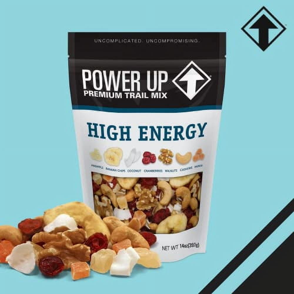 Power Up High Energy SBF3&nbsp;Trail Mix By Gourmet Banana Chips, Cashews, Coconut, Cranberries & Papaya Mix - Keto & Paleo Friendly Snacks - Non GMO Vegan Gluten Free Kosher, 14oz Bags Pack of 2