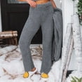 thumbnail image 2 of Sweatpants Women Casual Sweatpants Elastic High Waist Solid Color Fleece Thermal Full Length Winter Lounge Pants Warm Polyester Fabric Xl Work Pants Women, 2 of 7
