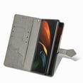 thumbnail image 4 of SaniMore for Samsung Galaxy Z Fold 4 7.6" 2022 Wallet Case with Embossed Mandala PU Leather Flip Protection Wrist Strap Credit Card Holder Pocket Kickstand Shockproof Folding Case for Z Fold 4, Gray, 4 of 9