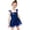 260222-B-Blue, variant on XEGLSBU Girls Swimsuit Size 7 Toddler Baby Kids Girls Ruched Sun Hat Swimsuit Swimwear Romper Hairband Set Blue Size 8-9 Years