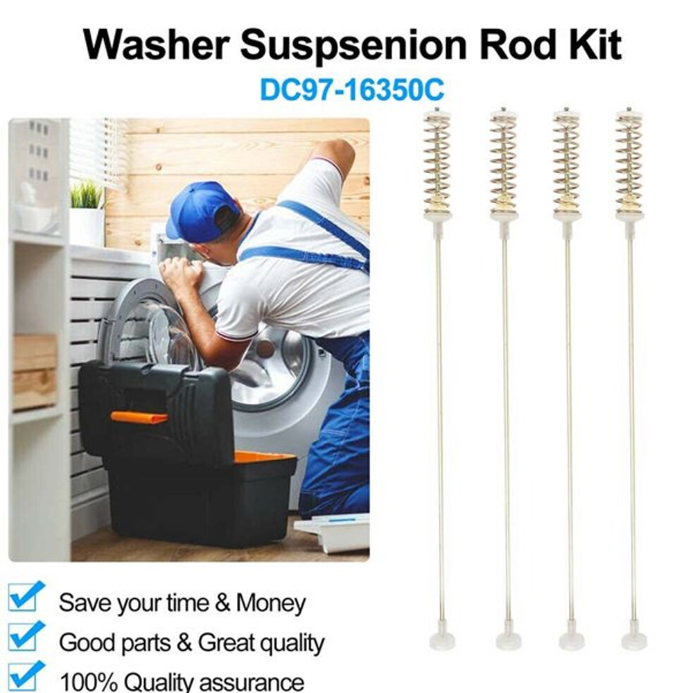 4 Pack DC9716350C Washer Suspension Rod Kit for Samsung
