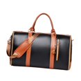 thumbnail image 1 of Bolsa de lona resistente al desgaste, grande, multifuncional y portátil para viajes de una noche. Marrón, 1 of 9