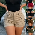 thumbnail image 1 of Sentmoon Bermuda Shorts for Women Drawstring Elastic Waist Beach Shorts Stretchy Solid Color Loose Plus Size Womens Shorts Casual with Pockets Delightful for Work and Smart Casual S-XL, 1 of 6