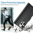 thumbnail image 6 of SaniMore for iPhone 15 Pro 6.1" 2023 Case, PU Leather Magnetic Flip Folio Shell with Card Holders RFID Blocking Kickstand Shockproof TPU Case Magnetic Closure Business Cover, Black, 6 of 13