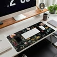 thumbnail image 5 of Dark Floral Desk Mat Vintage Aesthetic Desk Pad Flower Plant Black Extended Mouse Pad Large Gaming Mousepad XL Laptop Computer Mouse Keyboard Mat 31.5 x 11.8 in for Office Decor, 5 of 7