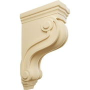 Ekena Millwork 3 7/8"W x 8"D x 13"H Boston Traditional Scroll Corbel, Maple