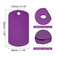 thumbnail image 2 of Uxcell Metal Stamping Blank DIY Engrave Aluminum Label Tags for Craft, Pendant Decoration Purple 10Pcs, 2 of 5