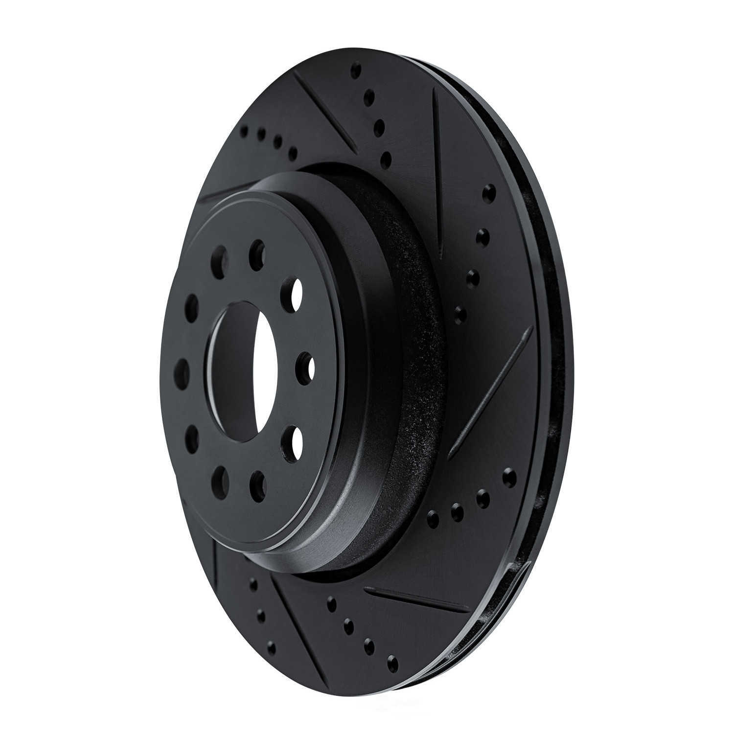 Dynamic Friction Company 633-79003R DFC Brake Rotor - Drilled And Slotted - Black