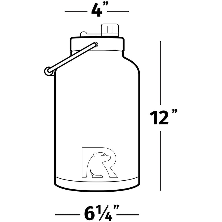 RTIC Outdoors 0.5-Gallon (s) Stainless Steel Insulated Water Jug in the  Water Bottles & Mugs department at