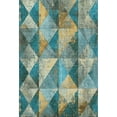 thumbnail image 2 of Addison Rugs Mayfield Premium Machine Washable Transitional Geometric Teal Rectangle Rug, 10' X 14' Machine Washable Transitional Geometric Teal Oversized Sherpa Throw Blanket, 2 of 7