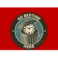 thumbnail image 2 of No Bedtime Here
 Adult Red Crew Neck Short Sleeve Tee-Small, 2 of 4