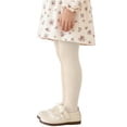 thumbnail image 2 of Bixock Toddler Girls Leggings Warm Knit Pantyhose Tights Footless Elastic Waist Bow Solid Color Soft Stretch Dance Training Casual Wear Size 6-7Years, 2 of 6
