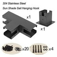 thumbnail image 2 of Steel Woodwork Pergola Kit Elevated Wood Stand T Bracket Hardware for 4X4 Lumber, 2 of 8