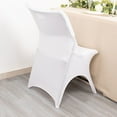 thumbnail image 5 of BalsaCircle White Premium Spandex 3 Way Open Arch Stretchable Folding CHAIR COVER Party Events Decorations Supplies, 5 of 8
