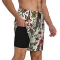 thumbnail image 3 of Gaeub Dark Enchanted Flowers And Birds Mens Swim Trunks Stretch Beach Shorts Quick Dry for Men Swim Shorts Swimwear with Pockets- Large, 3 of 9