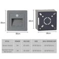 thumbnail image 2 of 4pcs 3W LED Recessed Wall Lights , Aluminum 230V Warm White IP65 Waterproof, Gray Housing [Energy Class E], 2 of 5