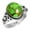 Copper Green Turquoise, variant on Natural Prehnite Women Jewelry 925 Sterling Silver Ring