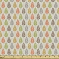 thumbnail image 1 of Leaves Fabric by the Yard, Repetitive Style Botanical Plantation Meadow Garden Rural Scenes, Decorative Upholstery Fabric for Sofas and Home Accents, Pale Eggshell and Multicolor by Ambesonne, 1 of 5