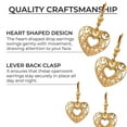 thumbnail image 5 of 14K Yellow Gold Plated Love Heart Drop Earrings for Women 925 Sterling Silver Leverback Filigree Jewelry Birthday Christmas Gifts for Women, 5 of 10