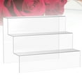 thumbnail image 3 of Worgeous 3 pcs  Acrylic Ladder Type Display Stand Multi-layer Models Adornments Showing Shelf Doll Perfume Organizer Storage Holder, 3 of 8