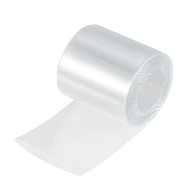 Unique Bargains Tube Rétractable en PVC Transparent 43mm Plat 10 Pieds pour Grand Pack de Batteries