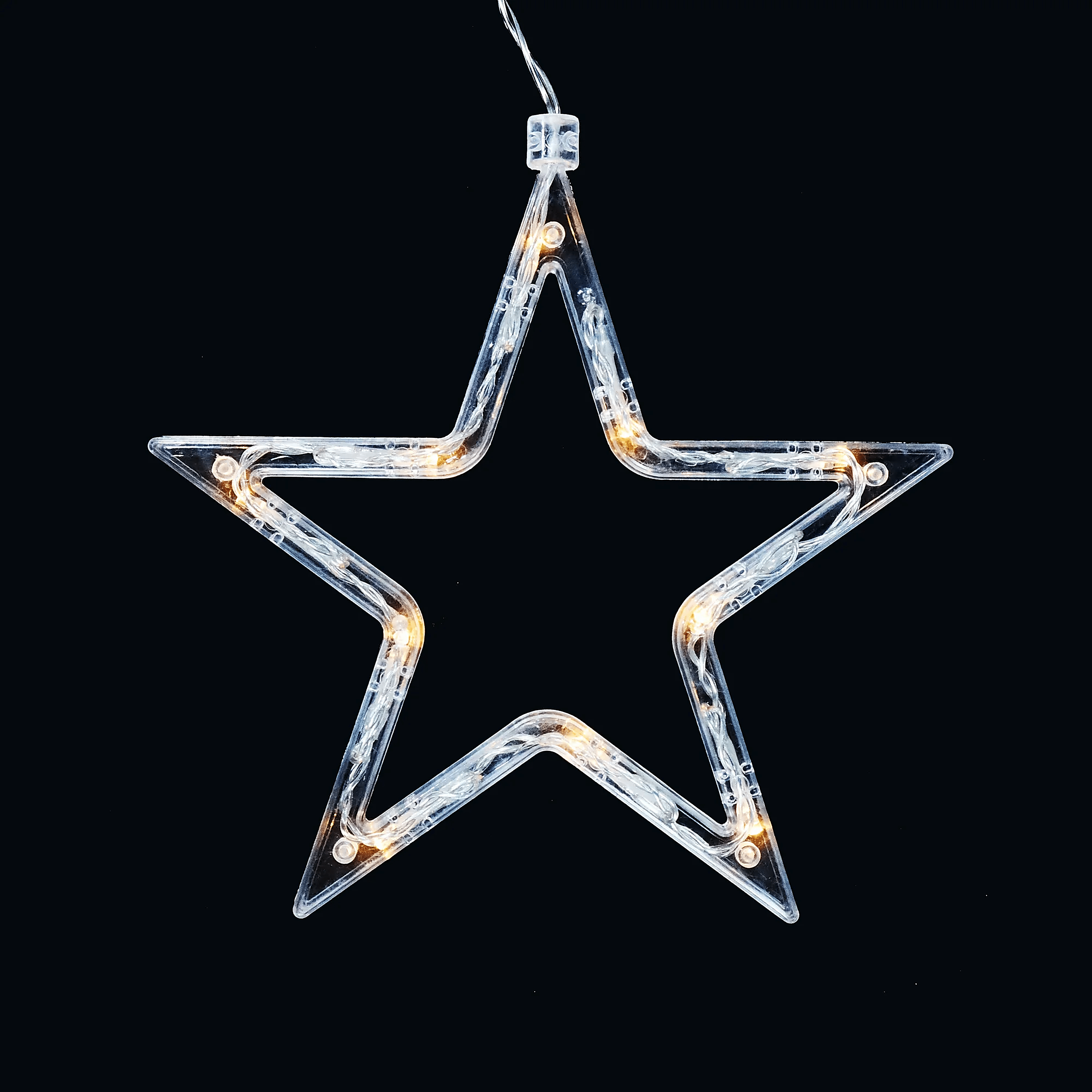 Mainstays 144-Count Indoor Battery-Operated Curtain Lights with Stars and Moons, Warm White LED, 6 ft Lighted Length