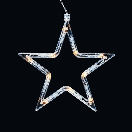 Mainstays 144-Count Indoor Battery-Operated Curtain Lights with Stars and Moons, Warm White LED, 6 ft Lighted Length