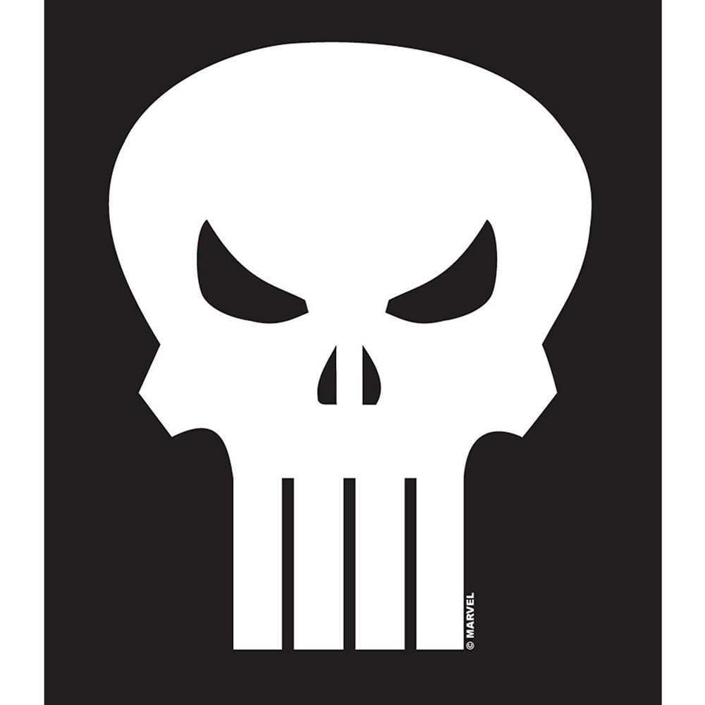 Chroma Punisher Vinyl Sticker Die Cut with the Punisher Skull Symbol