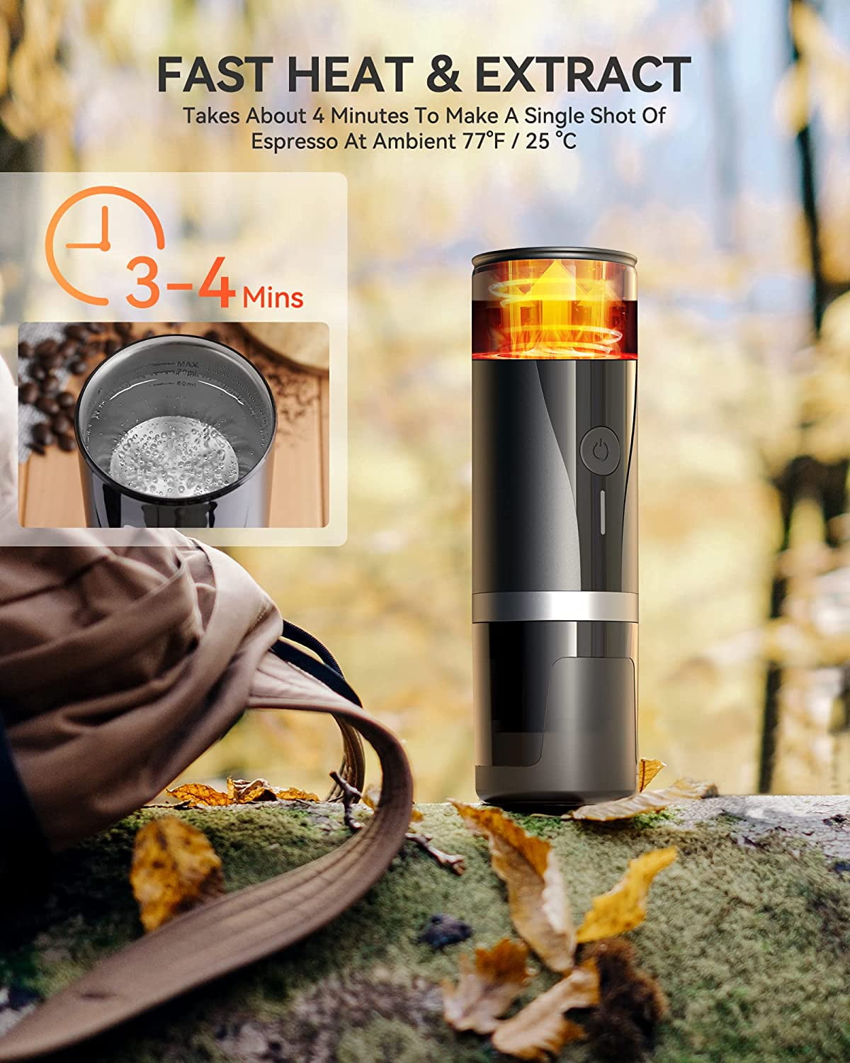 Capsule Coffee Maker Travel Mini Coffee Machine Carry-on Portable