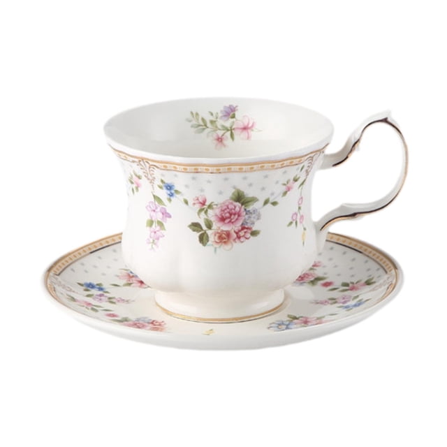 Juego de taza y platillo elegante portátil con mango antideslizante de cerámica multifuncional Platillo redondo