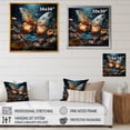 thumbnail image 4 of Designart "Butterfly Imaginative Journey" Animals Butterfly Floater Framed Wall Art Living Room, 4 of 5
