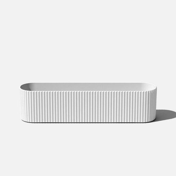 FLUTED 36PLNTR WH - FRENCH