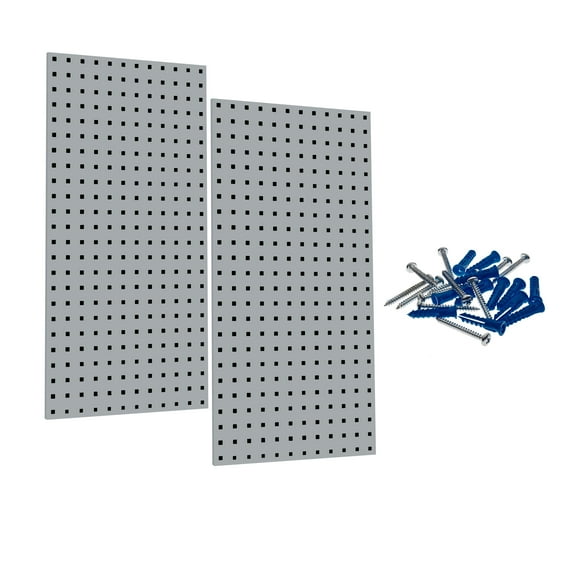 Triton Products® LB18-G (2) 18" W x 36" H x 9/16" D Gray 18 Gauge Steel Square Hole Pegboards